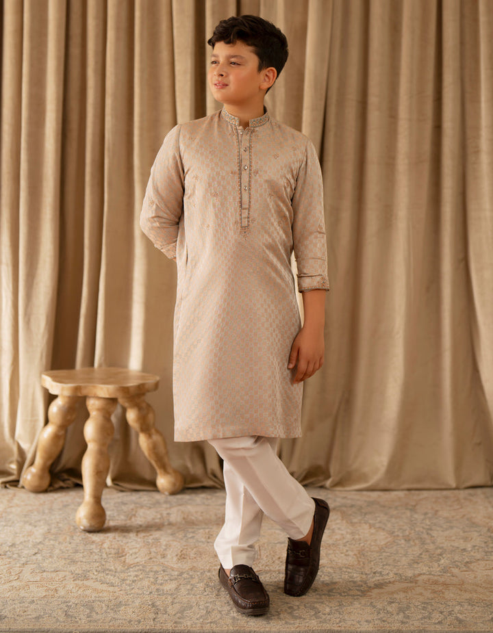 Polyester Silver Special Kurta - J. Junaid Jamshed