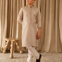 Polyester Silver Special Kurta - J. Junaid Jamshed