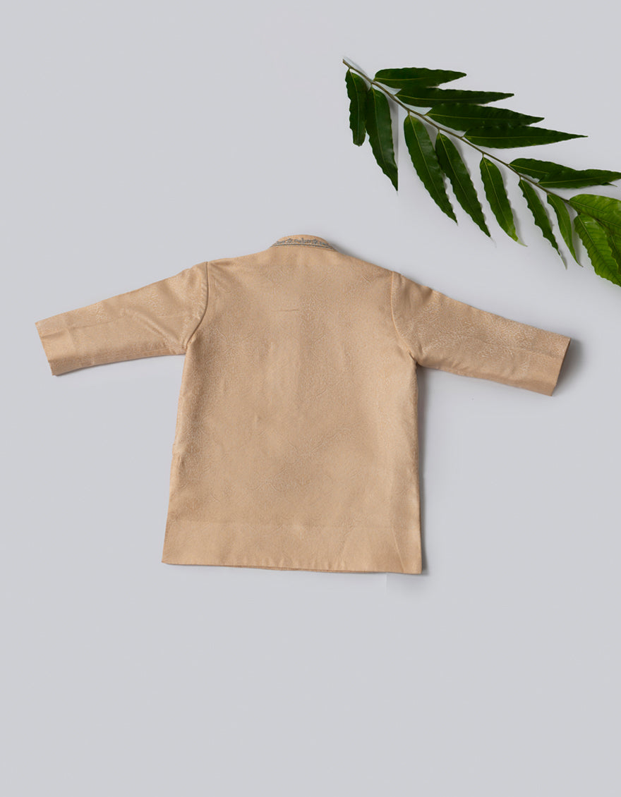 Polyester Peach Shalwar Kameez- J. Junaid Jamshed