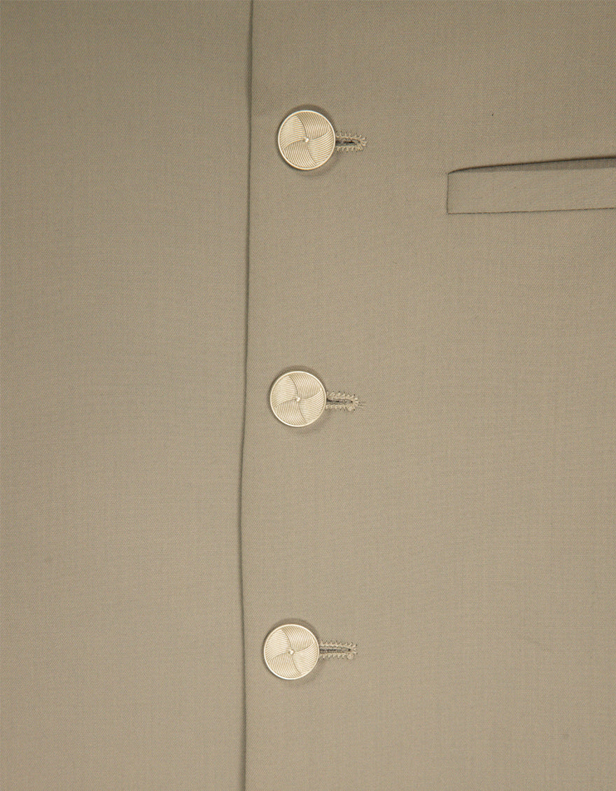 Blended Green Waist Coat - J. Junaid Jamshed