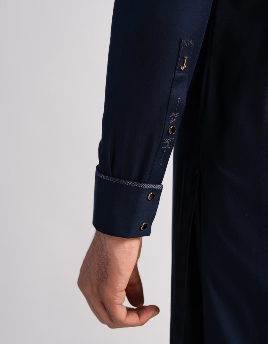 Blended Blue Shalwar Kameez - J. Junaid Jamshed