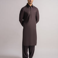 Blended Brown Shalwar Kameez - J. Junaid Jamshed