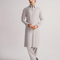 Blended Grey Shalwar Kameez - J. Junaid Jamshed