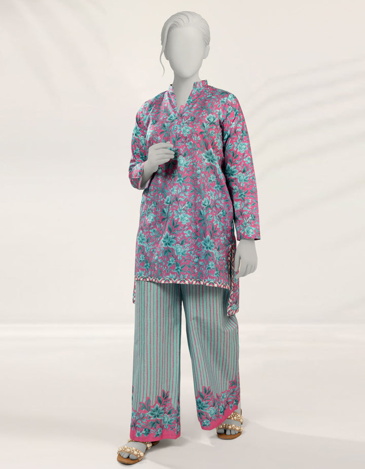 Lawn Pink Stitched Suit - J. Junaid Jamshed