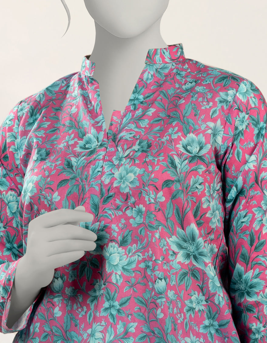 Lawn Pink Stitched Suit - J. Junaid Jamshed