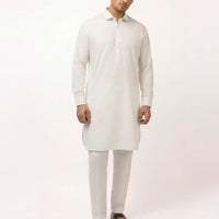 Polyester White Kurta Trouser - J. Junaid Jamshed