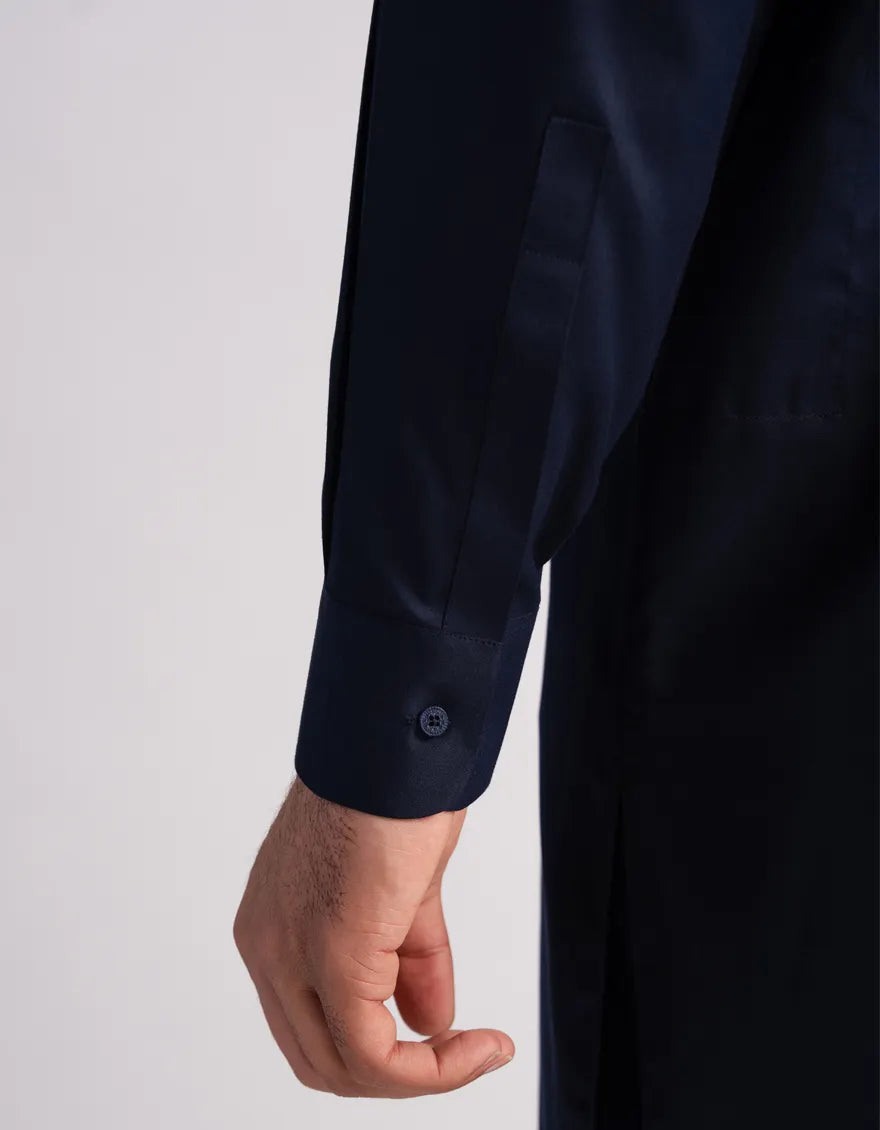 Blended Navy Blue Kurta Trouser - J. Junaid Jamshed