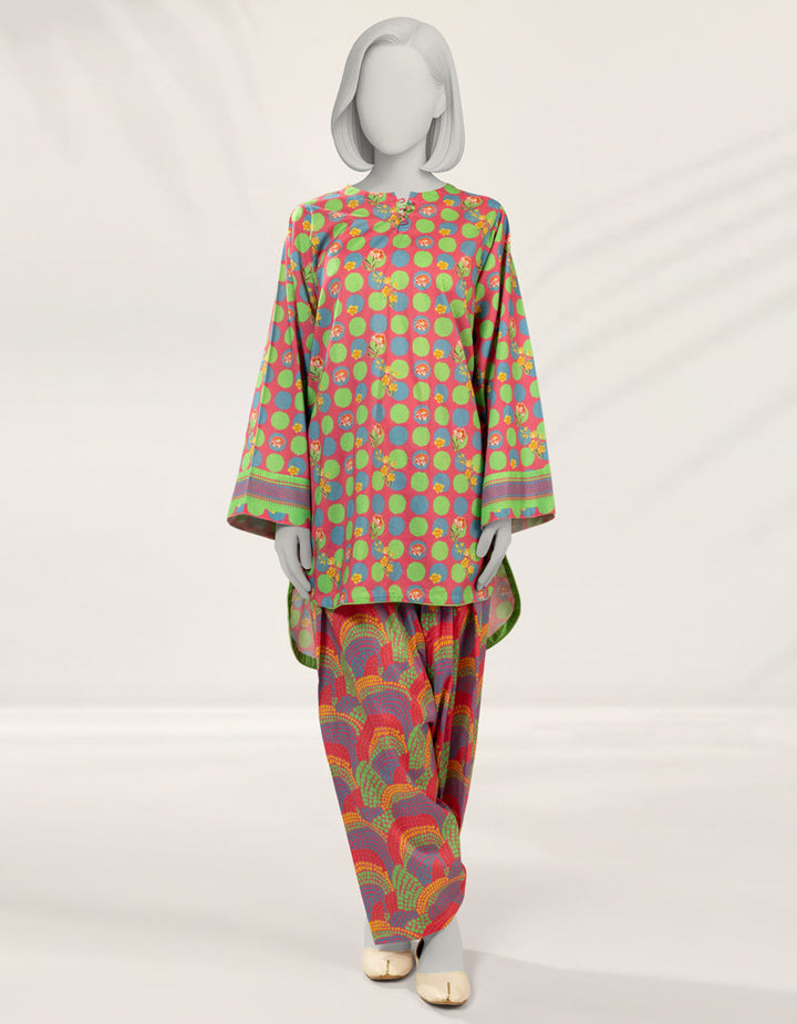Lawn Pink Stitched Suit - J. Junaid Jamshed