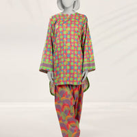 Lawn Pink Stitched Suit - J. Junaid Jamshed