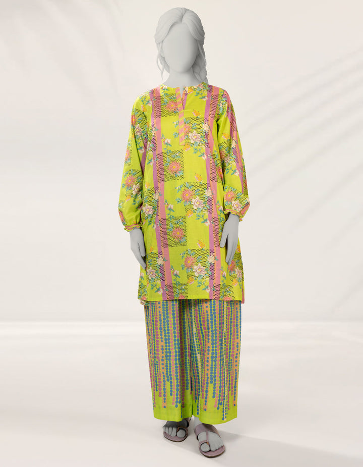 Lawn Green Stitched Suit - J. Junaid Jamshed