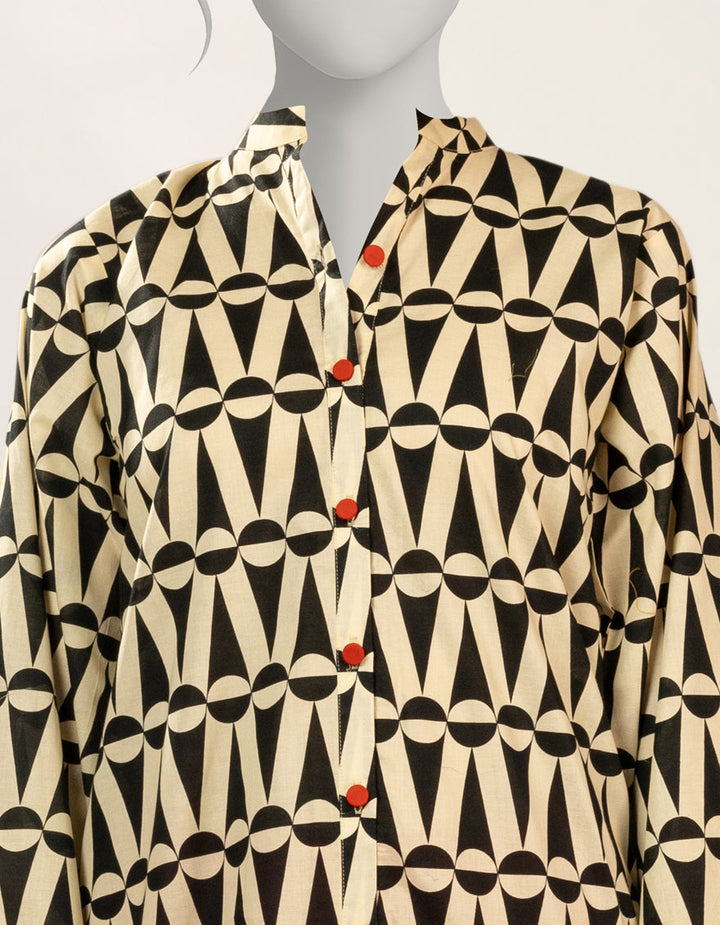 Liminal Beige Stitched Suit - J. Junaid Jamshed
