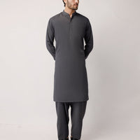 Blended Grey Shalwar Kameez - J. Junaid Jamshed