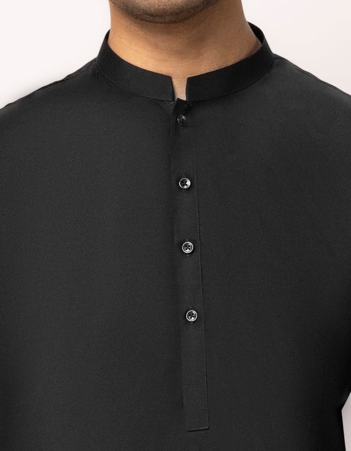 Blended Black Shalwar Kameez - J. Junaid Jamshed