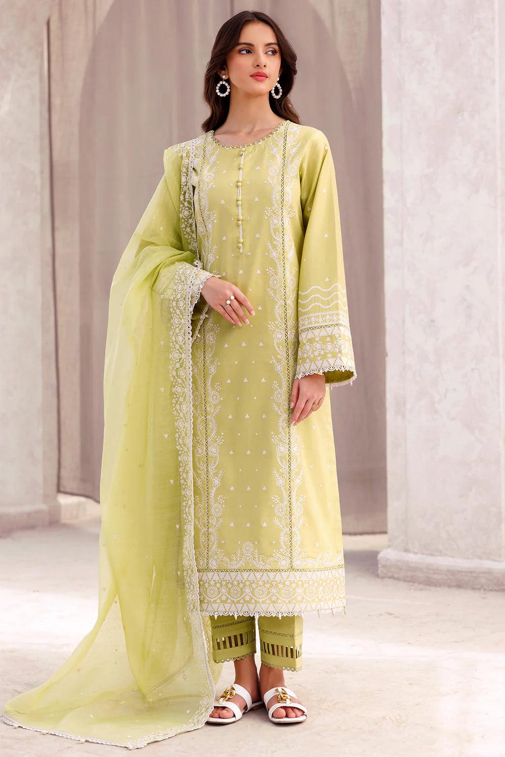 Ember Glow - Bahaar Embroidered Eid Lawn Stitched