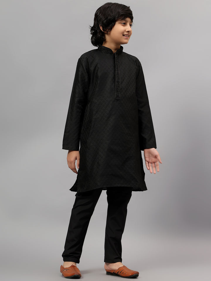 Cotton Black Kurta Trouser - Jiah
