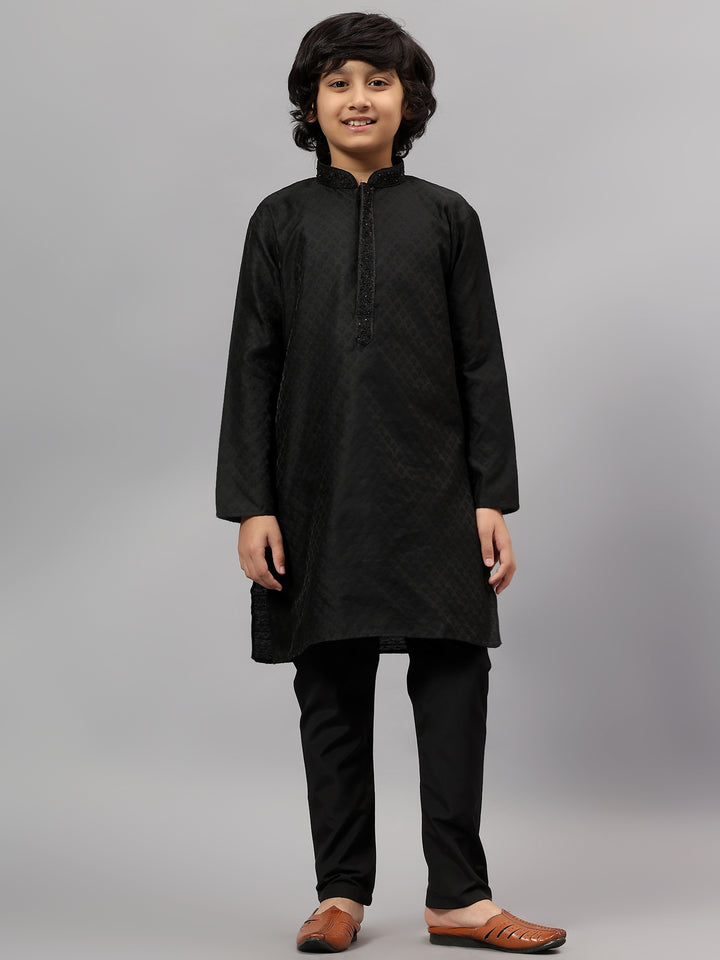 Cotton Black Kurta Trouser - Jiah