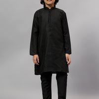 Cotton Black Kurta Trouser - Jiah