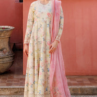 Meadow Blush - Farasha Printed Essentials Stitched