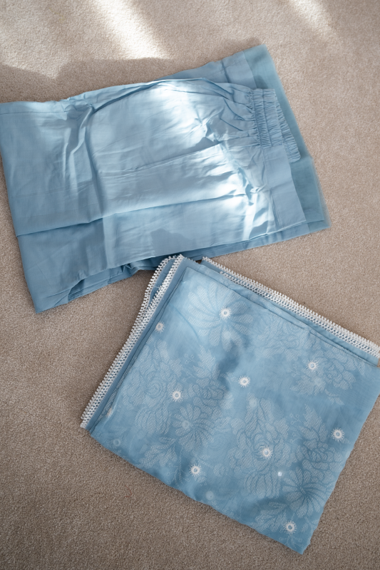 Sky Blue Stitched Suit - Gul Ahmed
