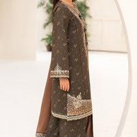 Digital Printed Embroidered Premium Viscose Mehndi Stitched Suit - Jazmin