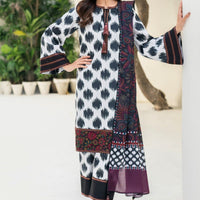 Embroidered Premium Viscose Black Stitched Suit - Jazmin
