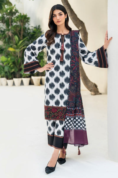 Embroidered Premium Viscose Black Stitched Suit - Jazmin