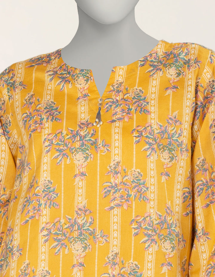 Lawn Mustard Kurti - J. Junaid Jamshed