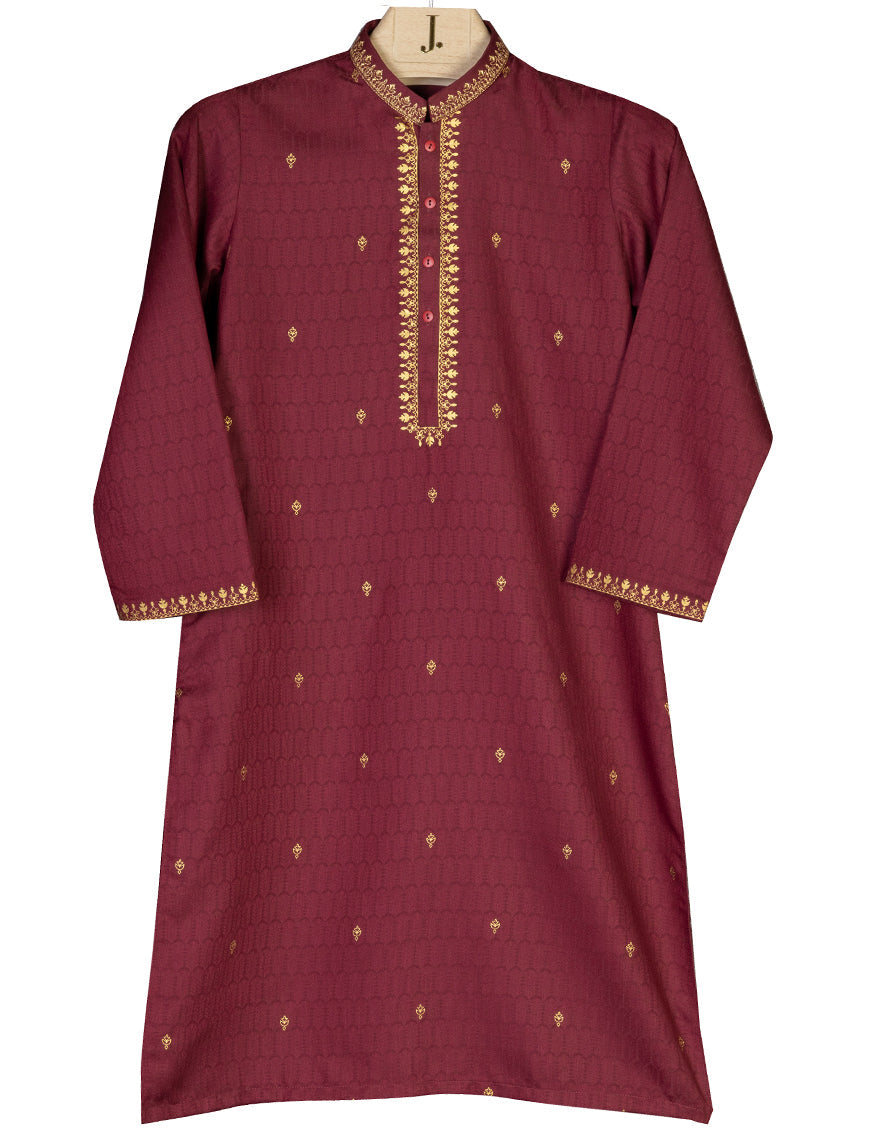 Blended Red Special Kurta - J. Junaid Jamshed