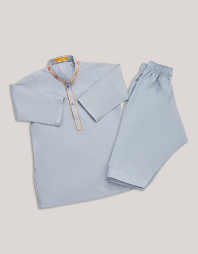 Blended Blue Shalwar Kameez - J. Junaid Jamshed