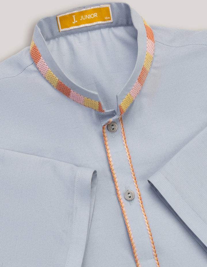 Blended Blue Shalwar Kameez - J. Junaid Jamshed