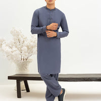 Polyester Grey Shalwar Kameez - J. Junaid Jamshed