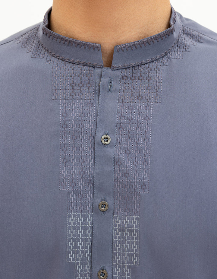 Polyester Grey Shalwar Kameez - J. Junaid Jamshed