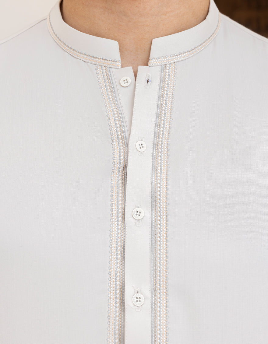 Blended Fawn Shalwar Kameez - J. Junaid Jamshed