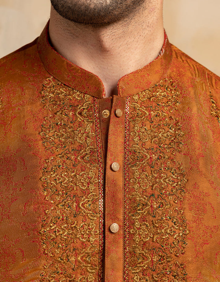 Blended Rust Special Kurta - J. Junaid Jamshed