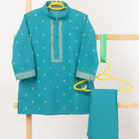 Blended Sea Green Shalwar Kameez - J. Junaid Jamshed