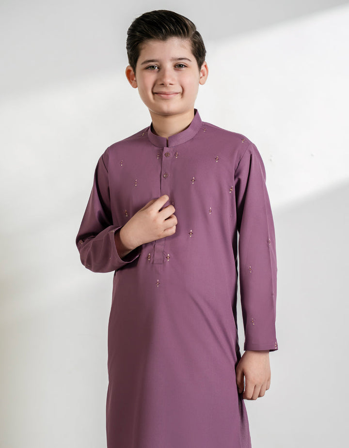 Polyester Lilac Shalwar Kameez - J. Junaid Jamshed