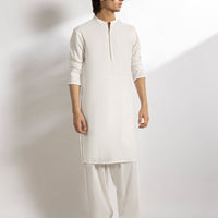 Blended White Shalwar Kameez - J. Junaid Jamshed