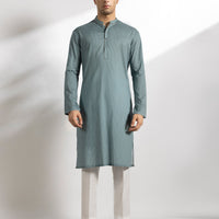 Cotton Light Blue Kurta - J. Junaid Jamshed
