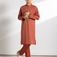 Blended Tangerine Kurta Trouser - J. Junaid Jamshed