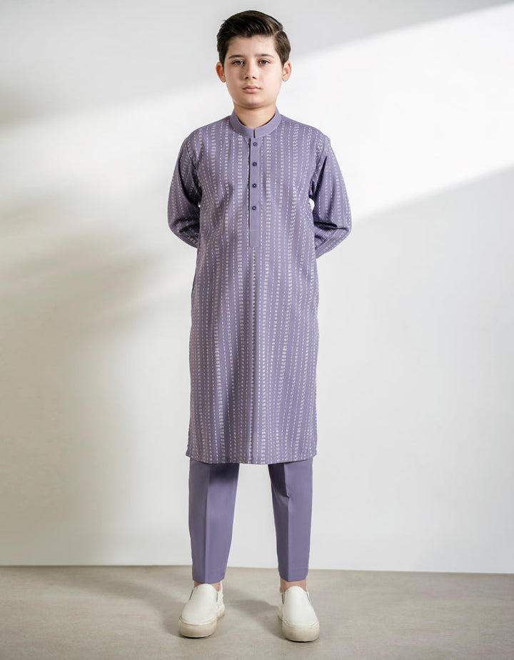 Blended Lilac Kurta Trouser - J. Junaid Jamshed