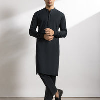Blended Dark Green Kurta Trouser - J. Junaid Jamshed