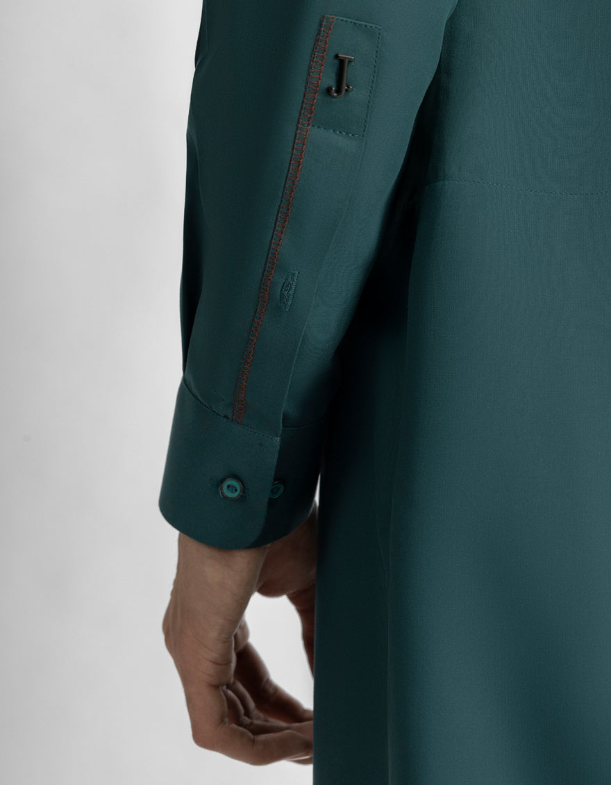 Blended Green Shalwar Kameez - J. Junaid Jamshed