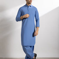 Blended Sky Blue Shalwar Kameez - J. Junaid Jamshed