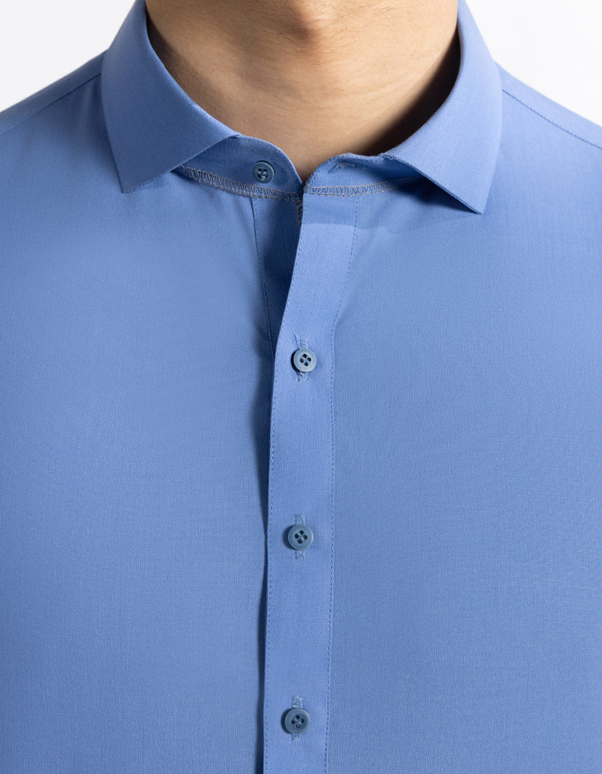 Blended Sky Blue Shalwar Kameez - J. Junaid Jamshed