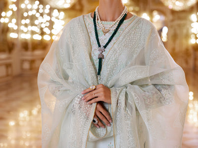 Sheesha Silk Light Green Stitched Suit - Almirah