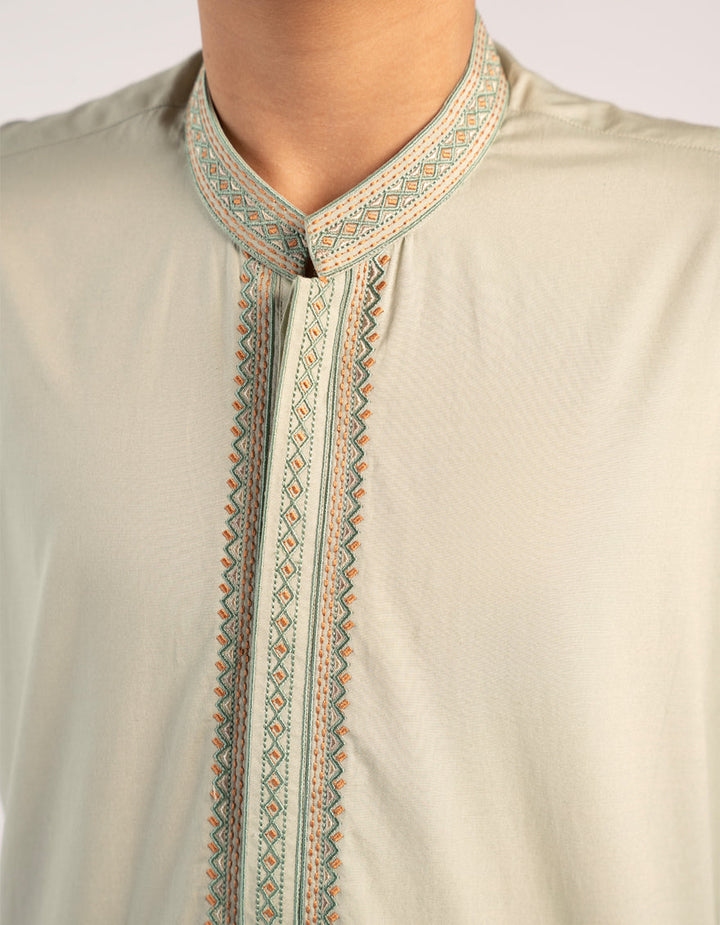 Blended Light Green Kurta - J. Junaid Jamshed