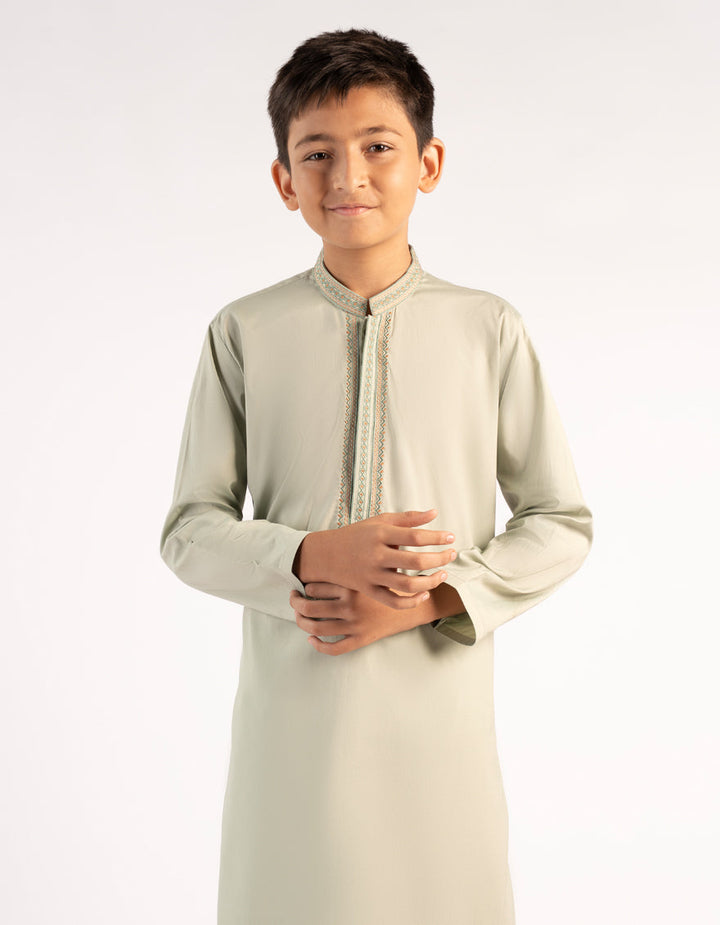 Blended Light Green Kurta - J. Junaid Jamshed