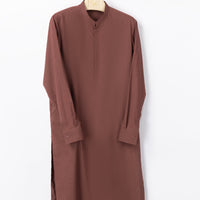 Blended Rust Kurta Trouser - J. Junaid Jamshed