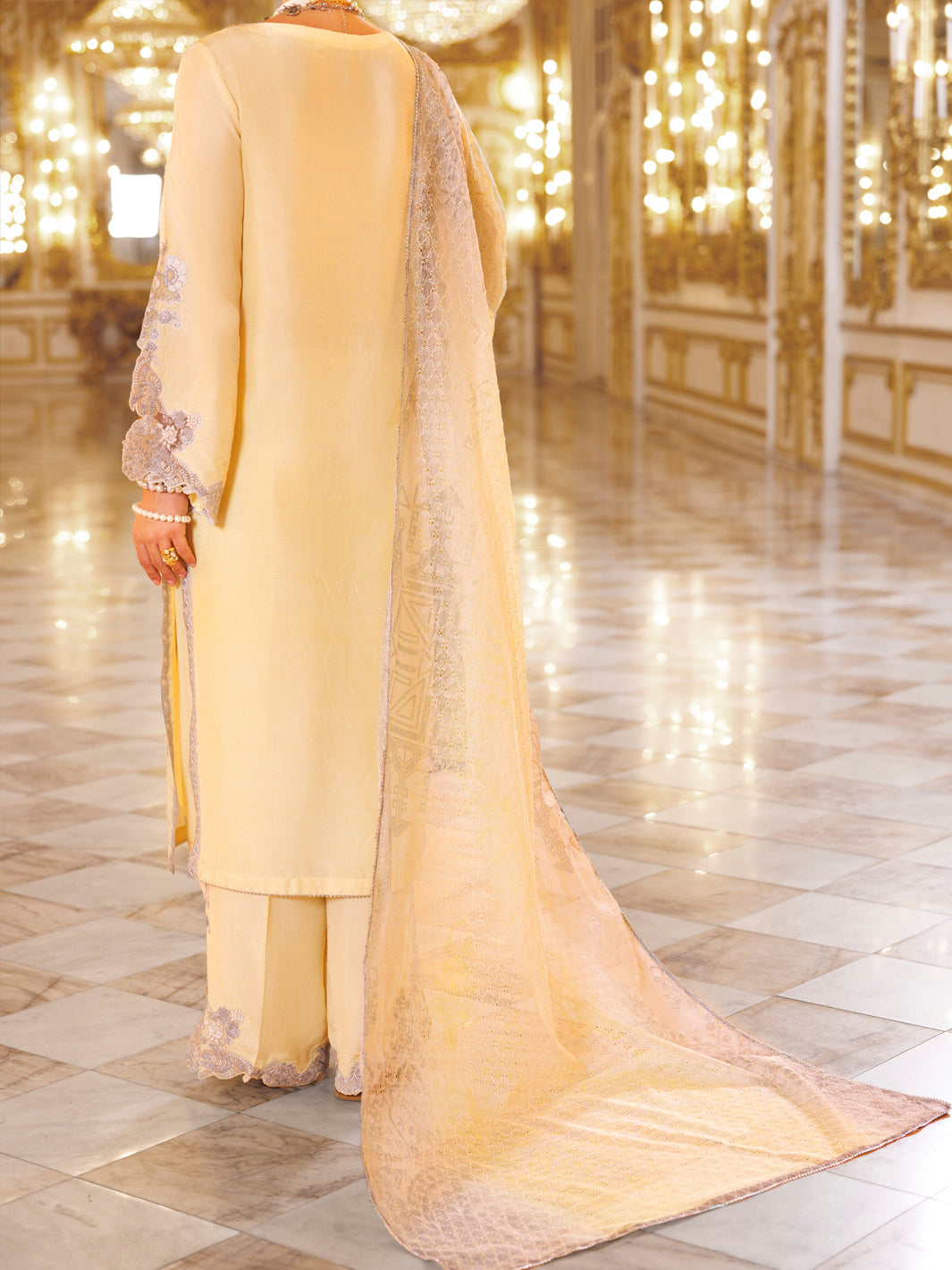 Sheesha Silk Lemon Stitched Suit - Almirah