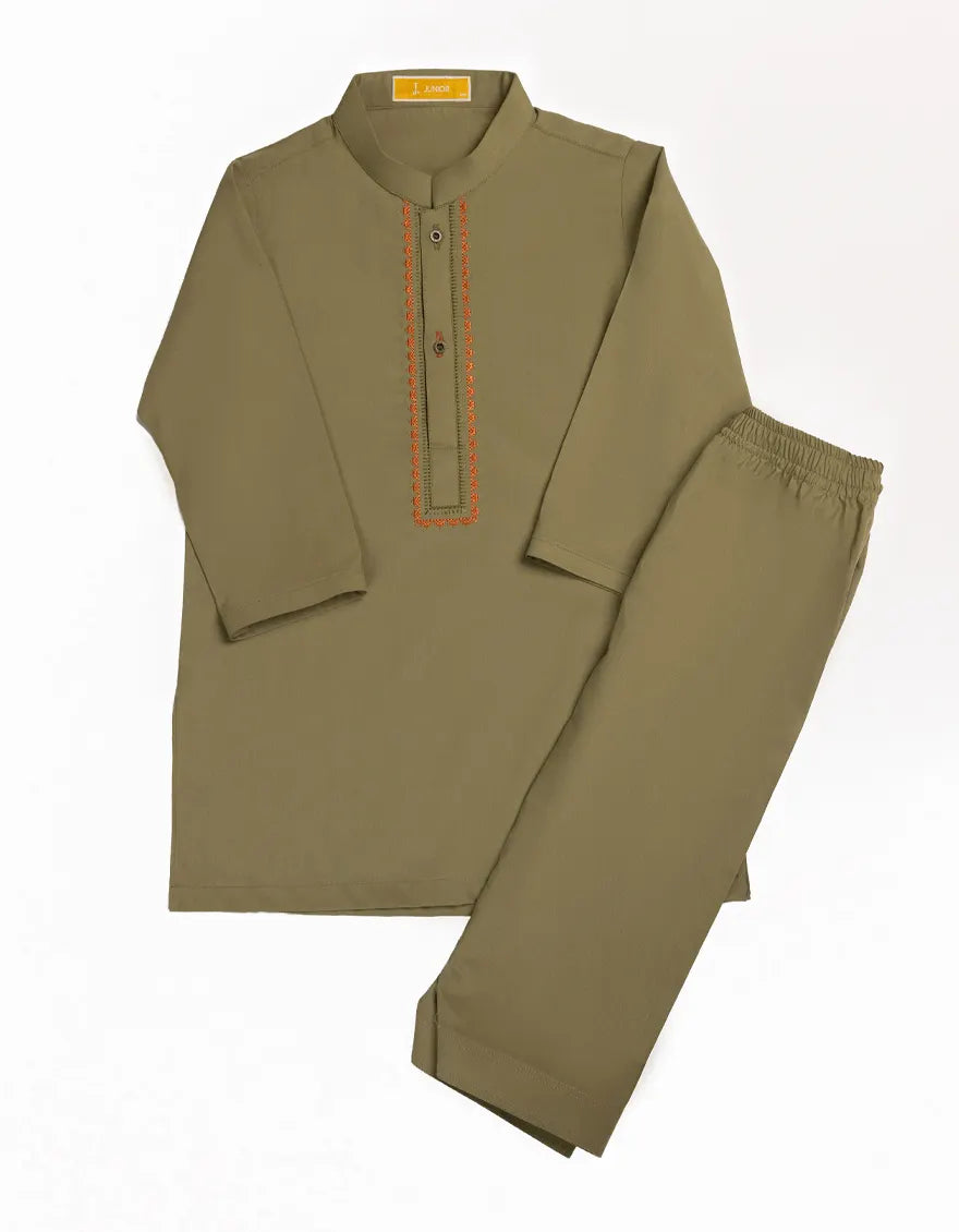 Blended Green Shalwar Kameez - J. Junaid Jamshed